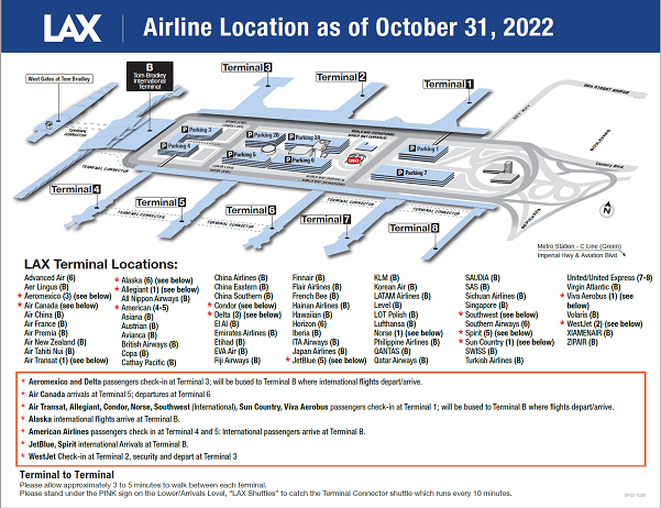Airline Location Terminal Map